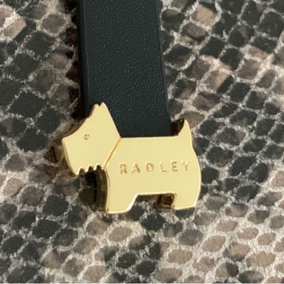 Radley London Lexington Small Flapover Snake Print Chain Leather Crossbody Bag - Picture 10 of 14